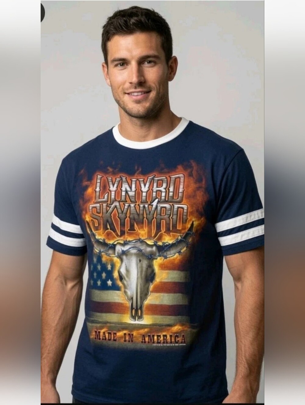 Lynyrd Skynyrd Concert Band T Shirt Baseball Athletic Fit Live Nation America  M